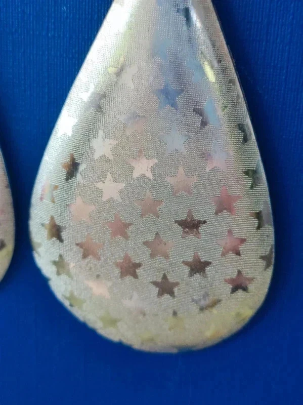Brinco prateado em forma de gota com estrela novo – photo 5